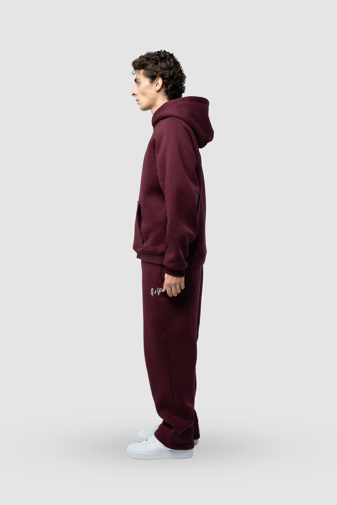 BASIC BORDEAUX HOODIE