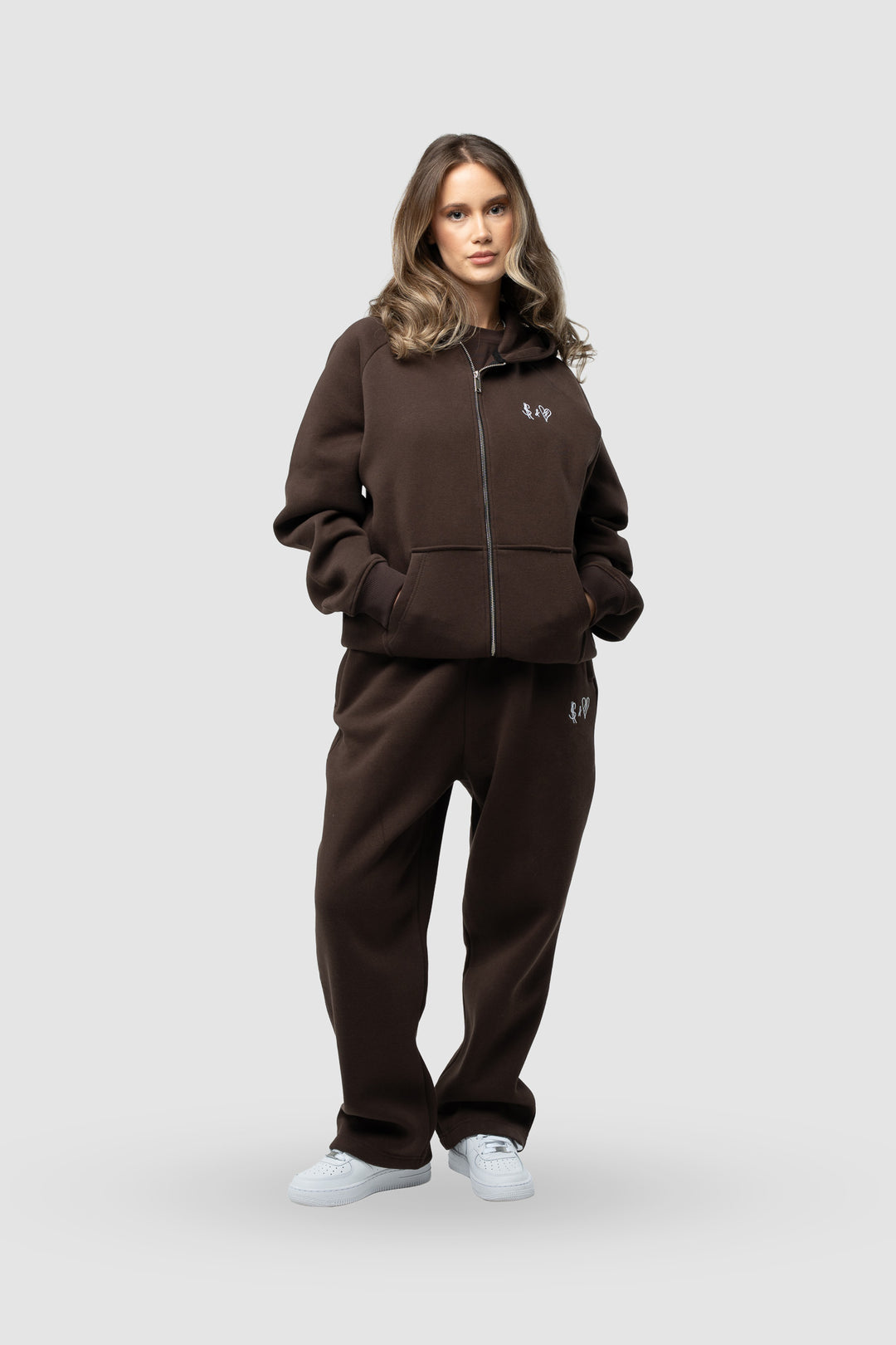 BASIC CHOCOLATE ZIP-HOODIE