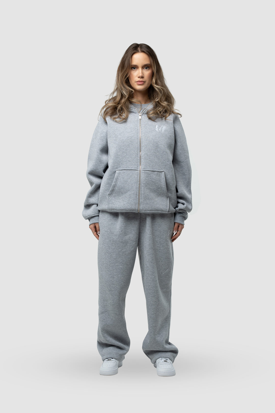 BASIC DARK GREY ZIP-HOODIE