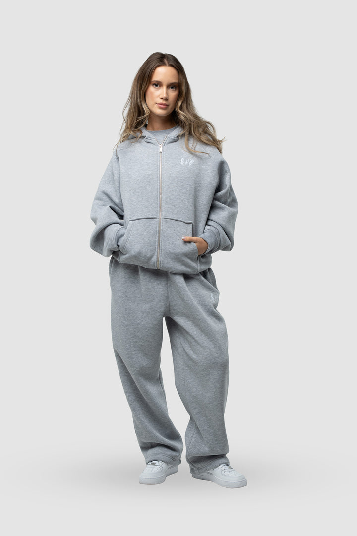 BASIC DARK GREY ZIP-HOODIE