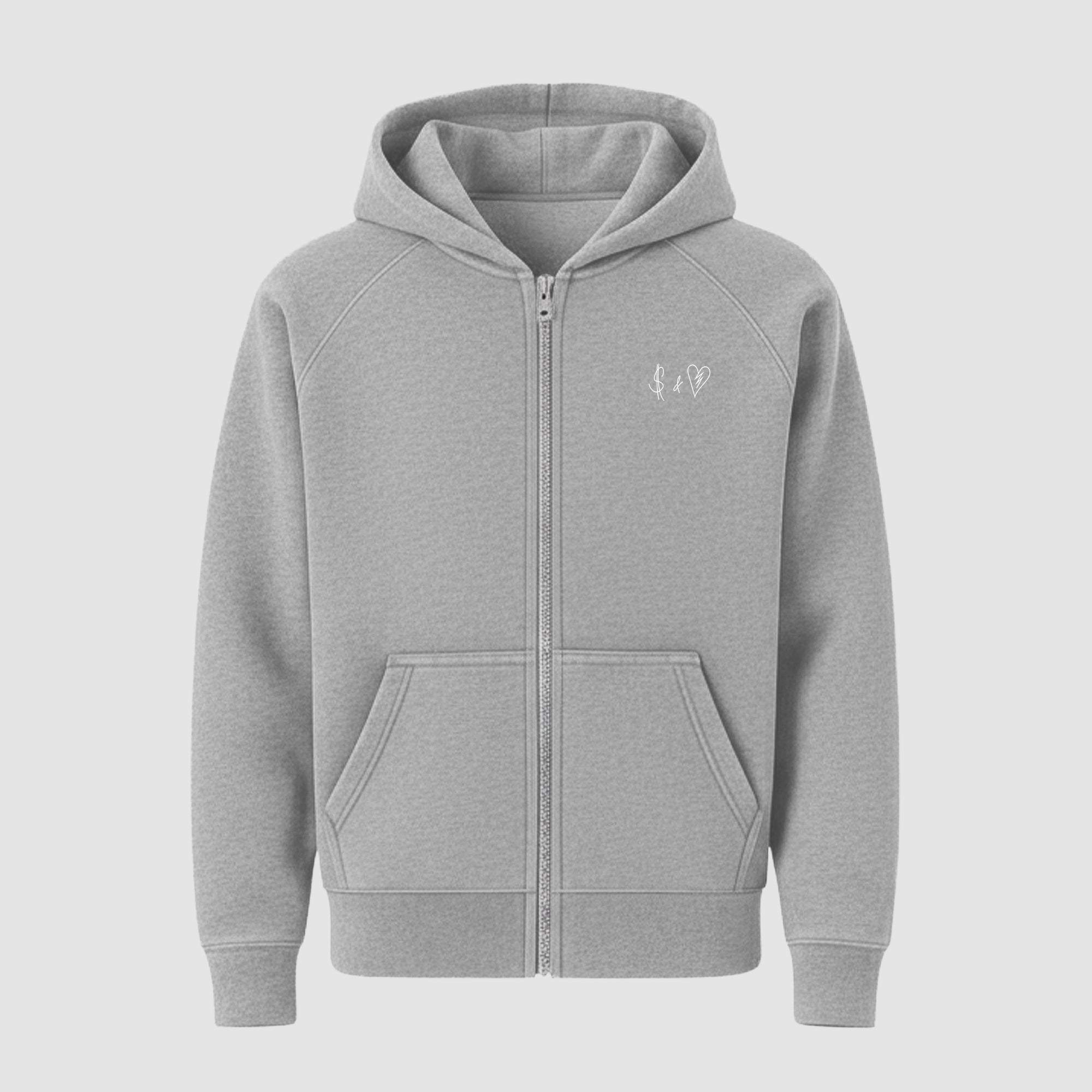 BASIC DARK GREY ZIP-HOODIE