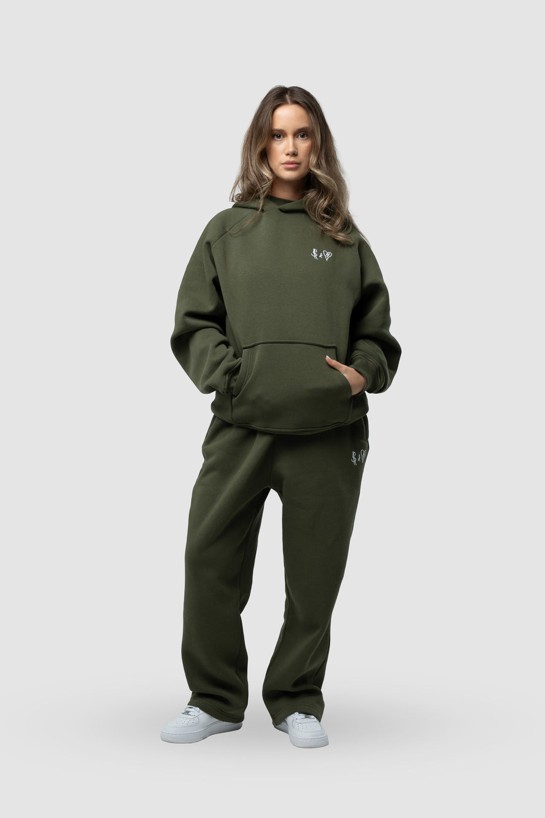 BASIC OLIVE GREEN HOODIE