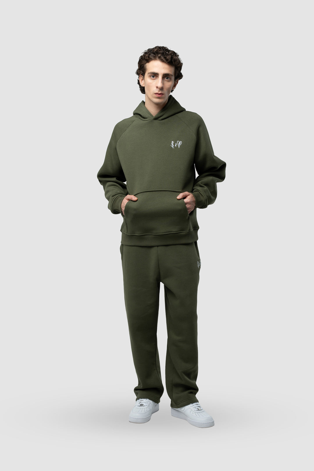 BASIC OLIVE GREEN HOODIE