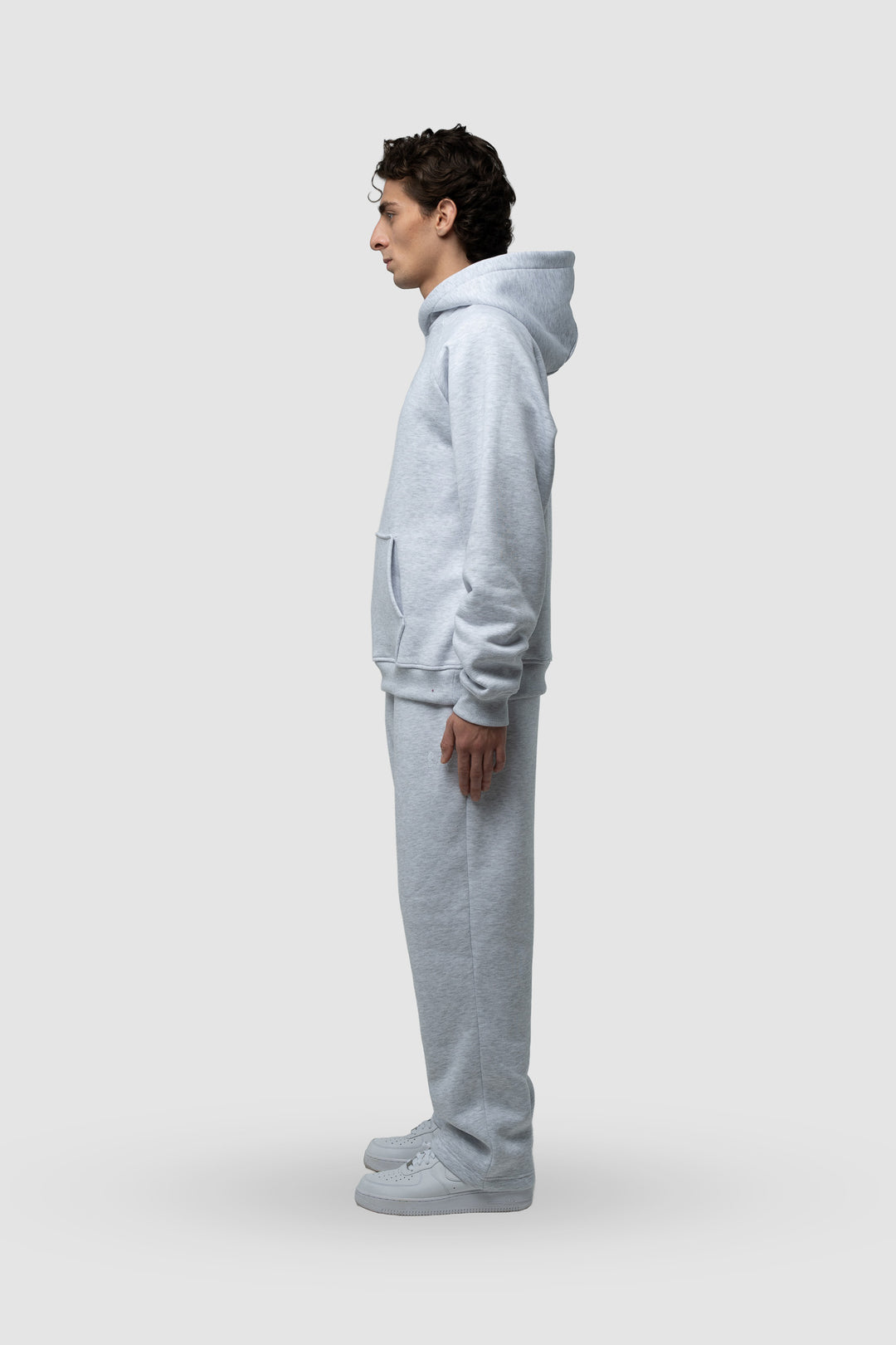 BASIC LIGHT GREY TRACKSUIT WITH HOODIE