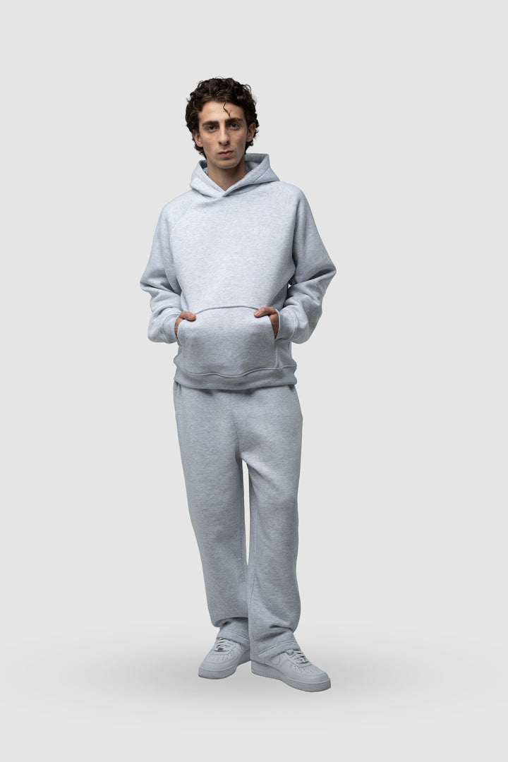 BASIC LIGHT GREY TRACKSUIT WITH HOODIE