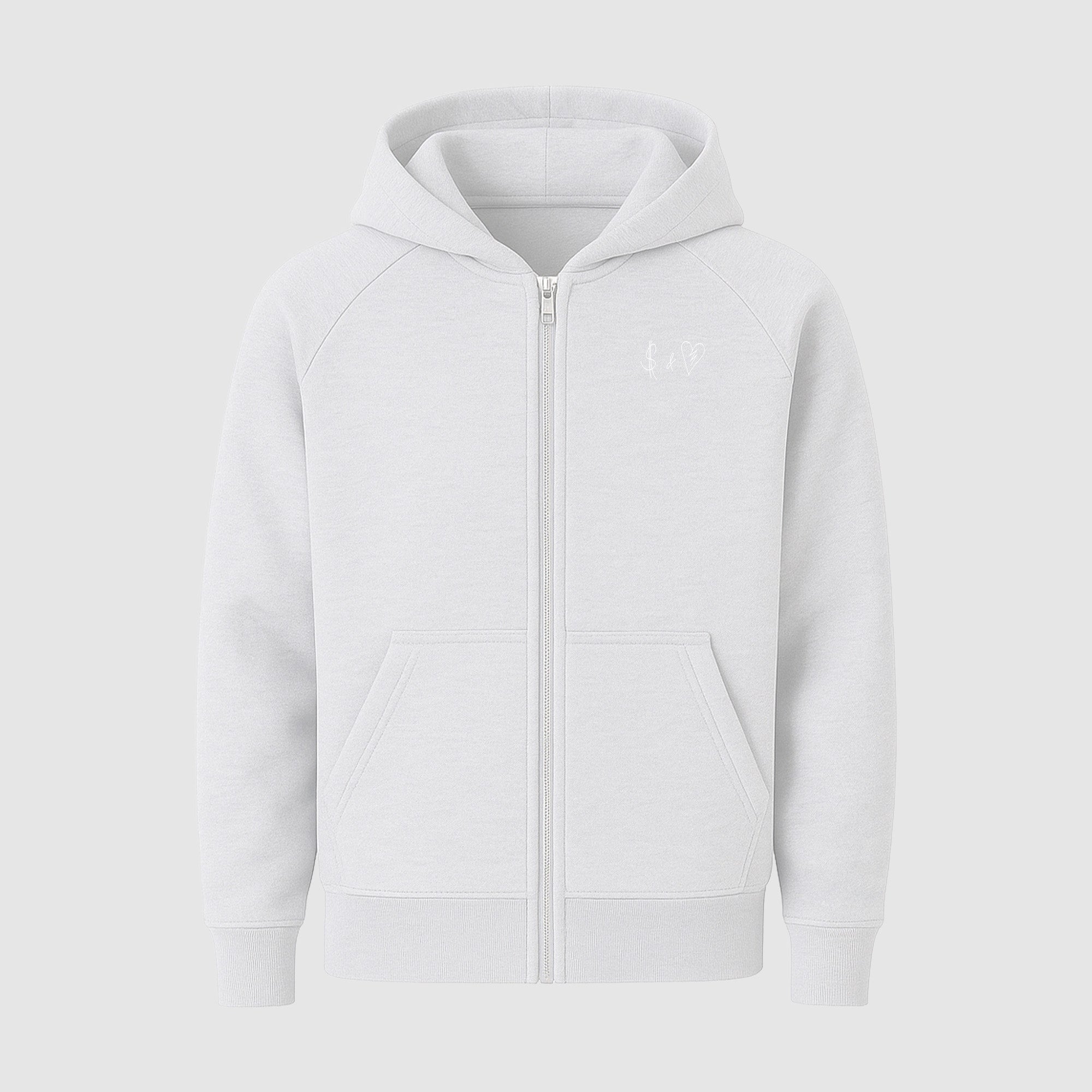 BASIC LIGHT GREY ZIP-HOODIE