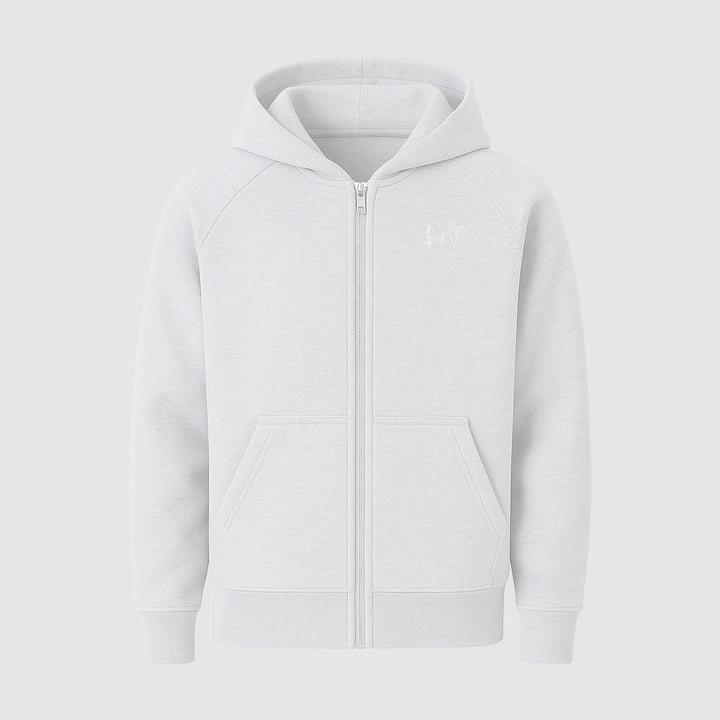 BASIC LIGHT GREY ZIP-HOODIE