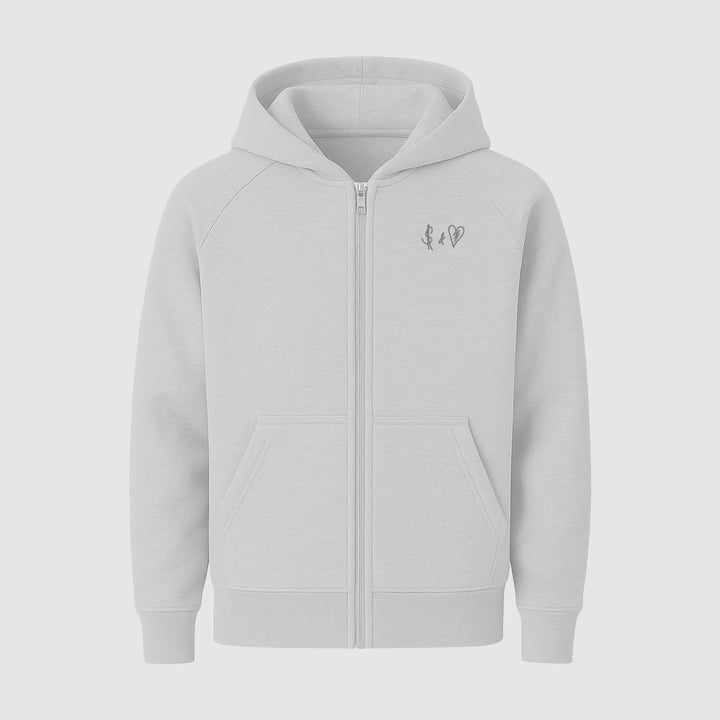 BASIC LIGHT GREY ZIP-HOODIE