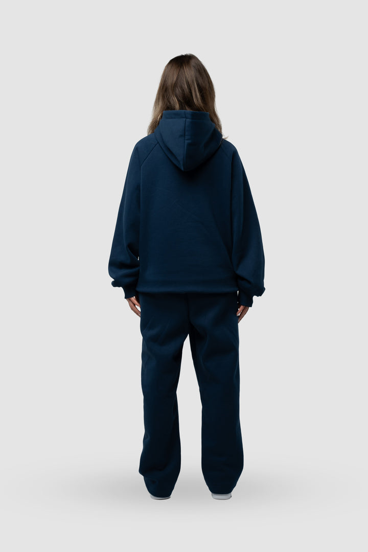 BASIC NAVY BLUE TRACKSUIT WITH HOODIE