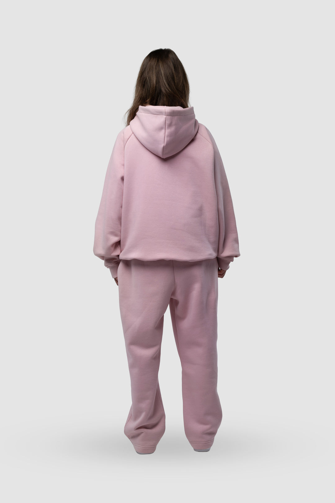 BASIC LIGHT PINK TRACKSUIT WITH HOODIE