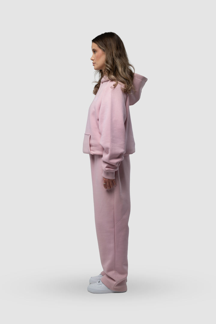 BASIC LIGHT PINK TRACKSUIT WITH HOODIE