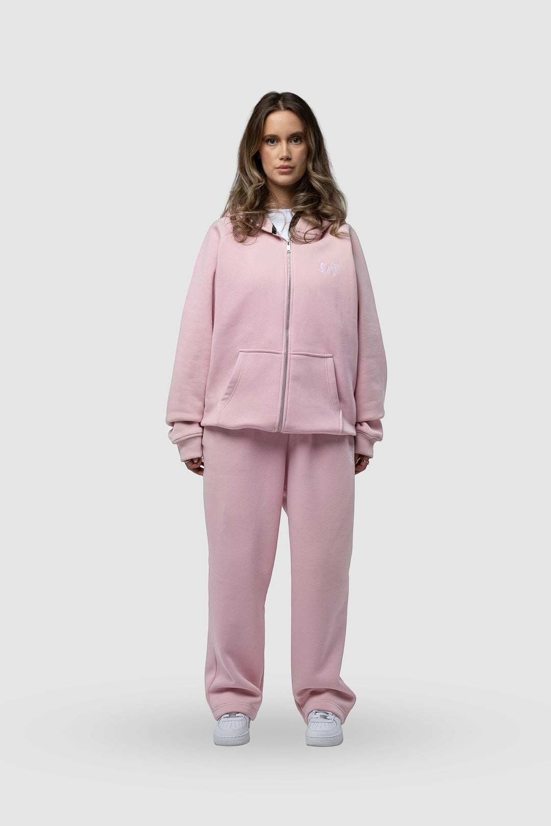 BASIC LIGHT PINK ZIP-HOODIE