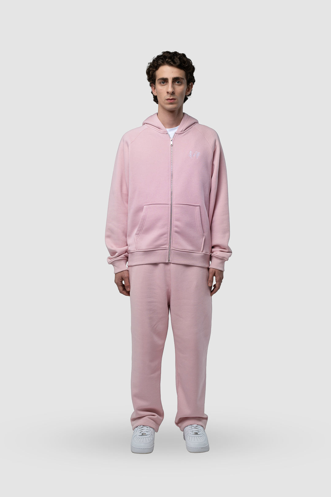 BASIC LIGHT PINK ZIP-HOODIE
