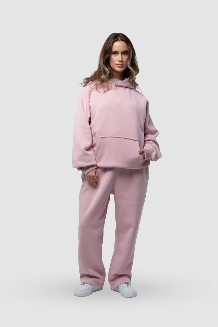 BASIC LIGHT PINK TRACKSUIT WITH HOODIE
