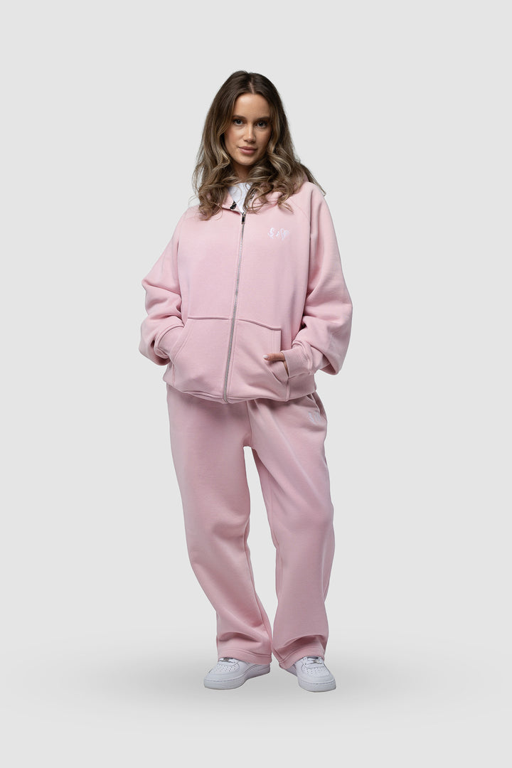 BASIC LIGHT PINK ZIP-HOODIE