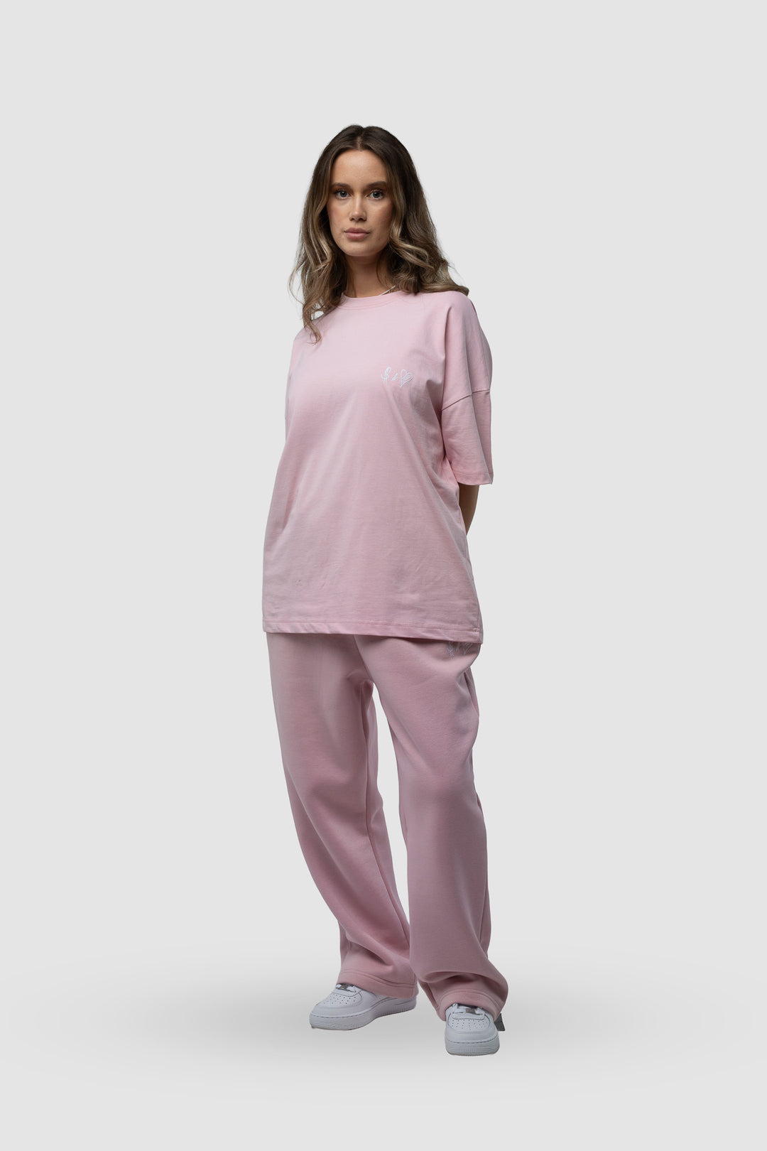 BASIC LIGHT PINK TRACKSUIT WITH HOODIE