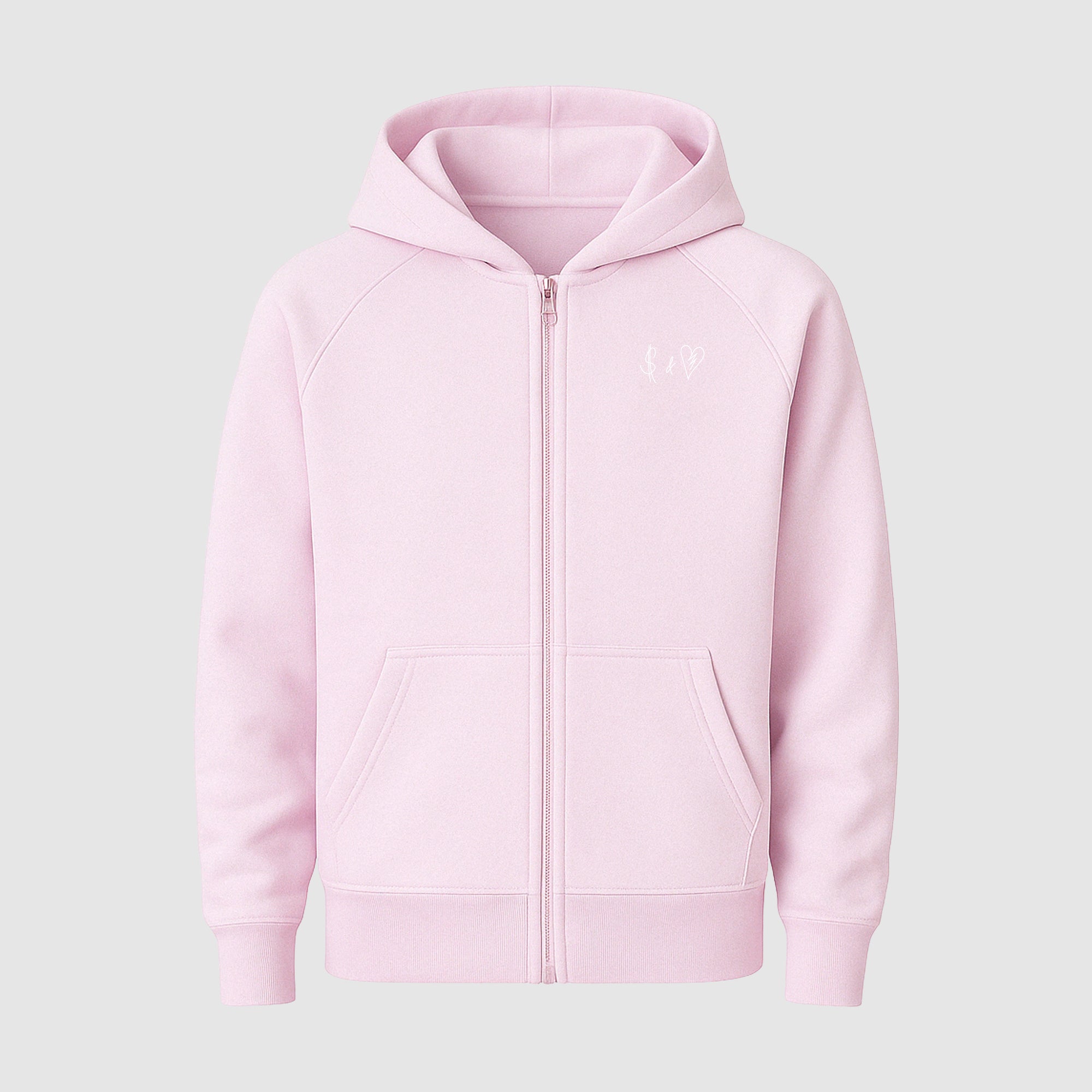 BASIC LIGHT PINK ZIP-HOODIE