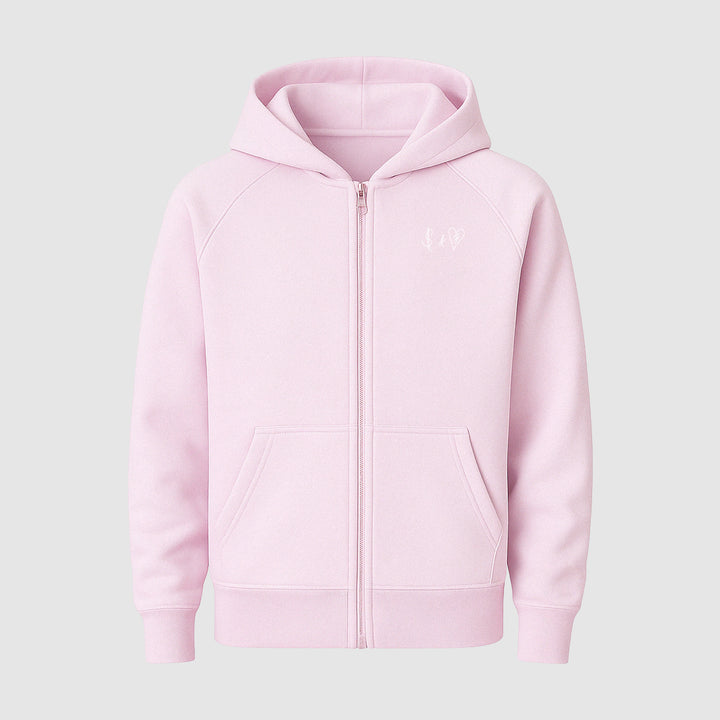 BASIC LIGHT PINK ZIP-HOODIE