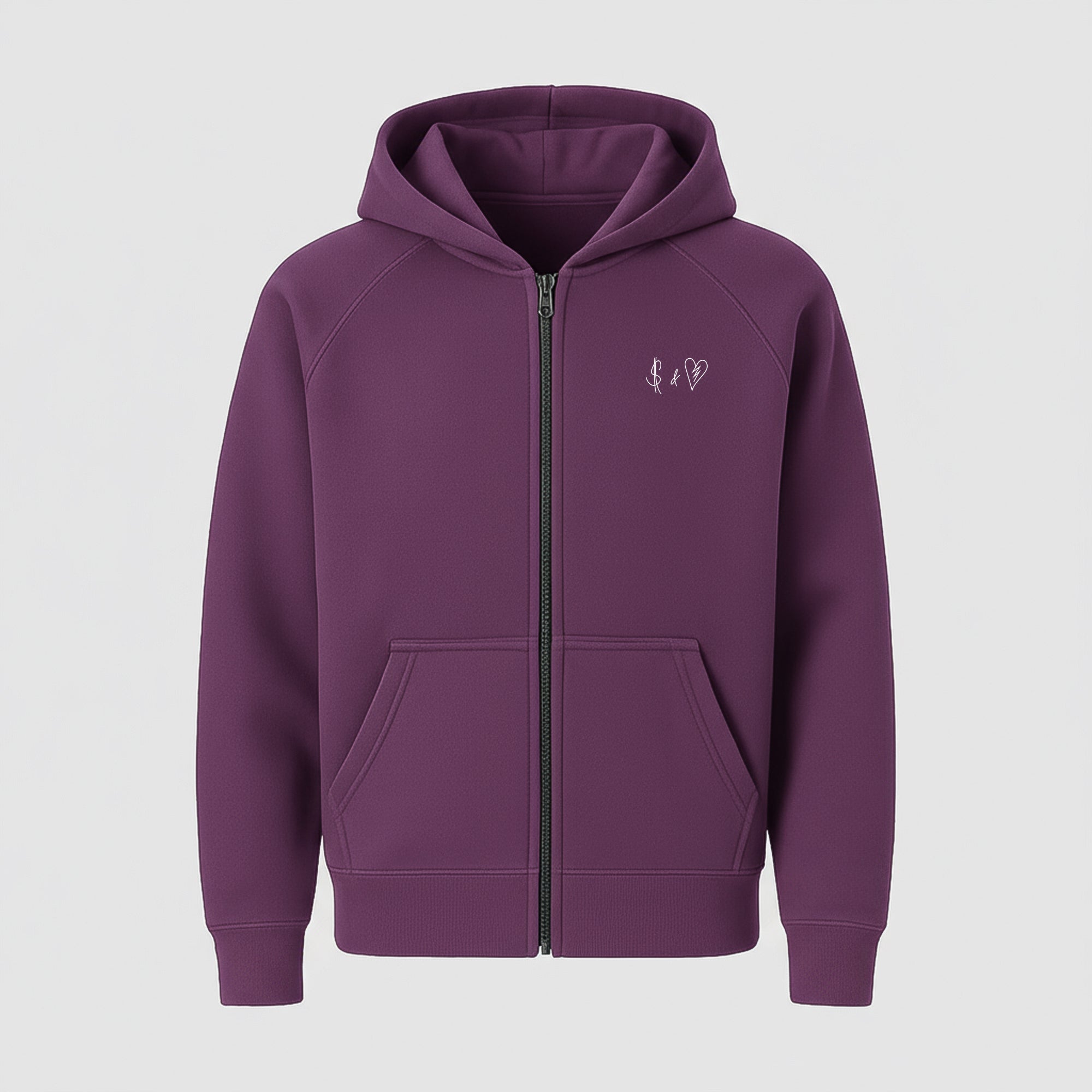 Basic Plum ZIP-Hoodie
