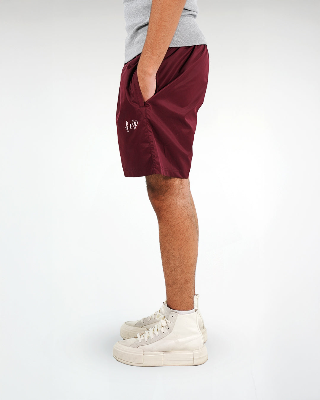Basic Swim Shorts Bordeaux Red