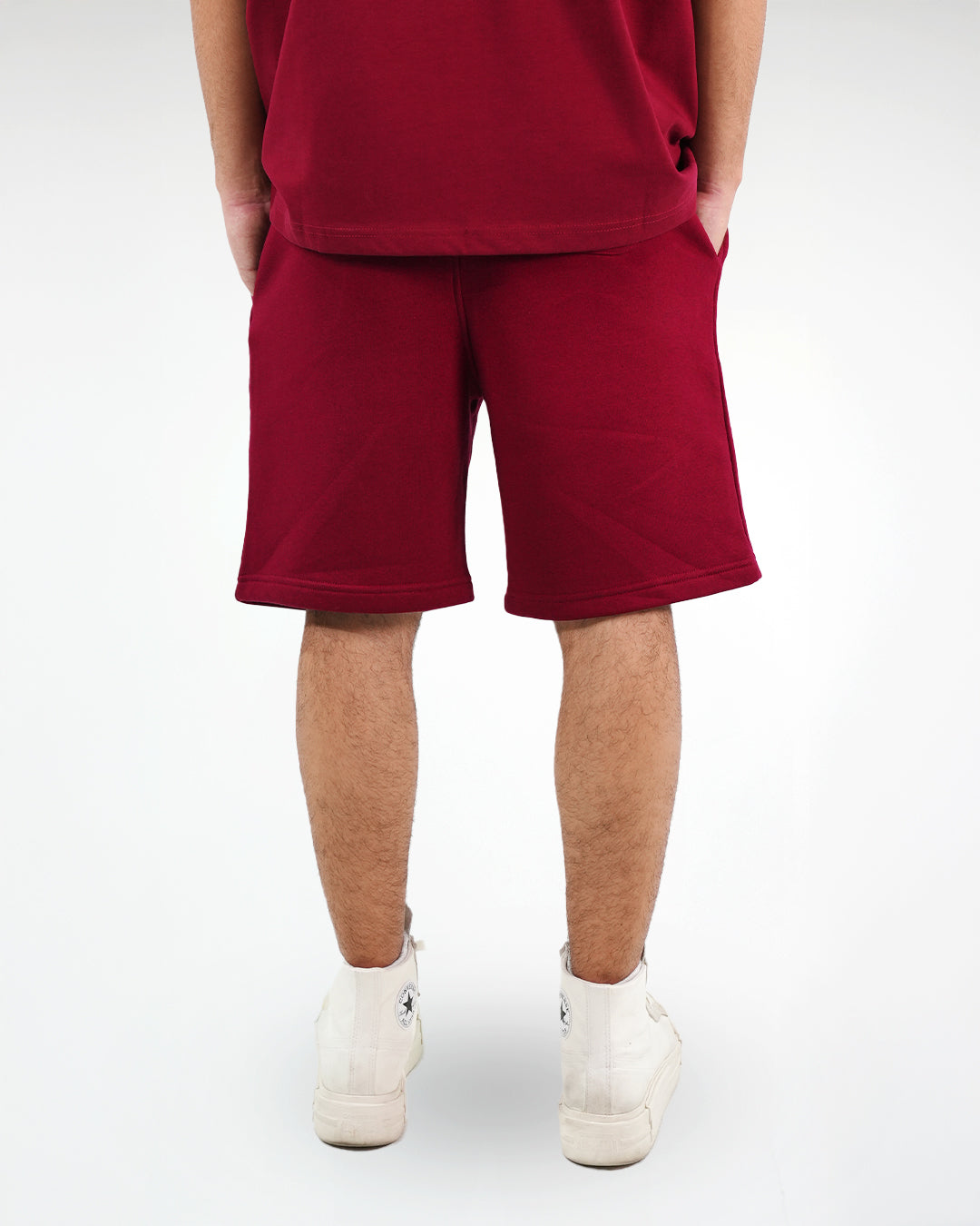 Summer Basics Bordeaux Red Short