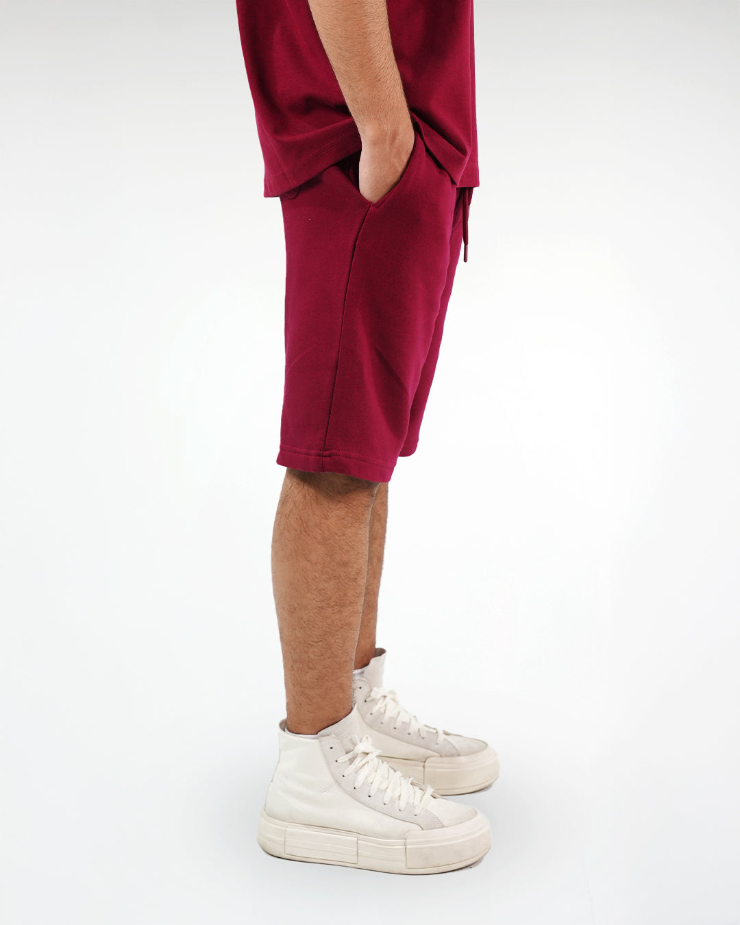 Summer Basics Bordeaux Red Short