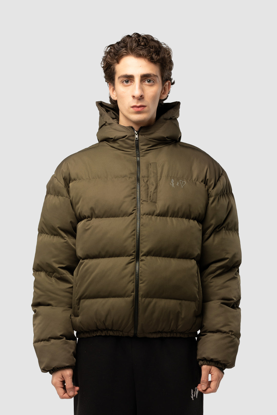 PUFFER JACKET OLIVE GREEN