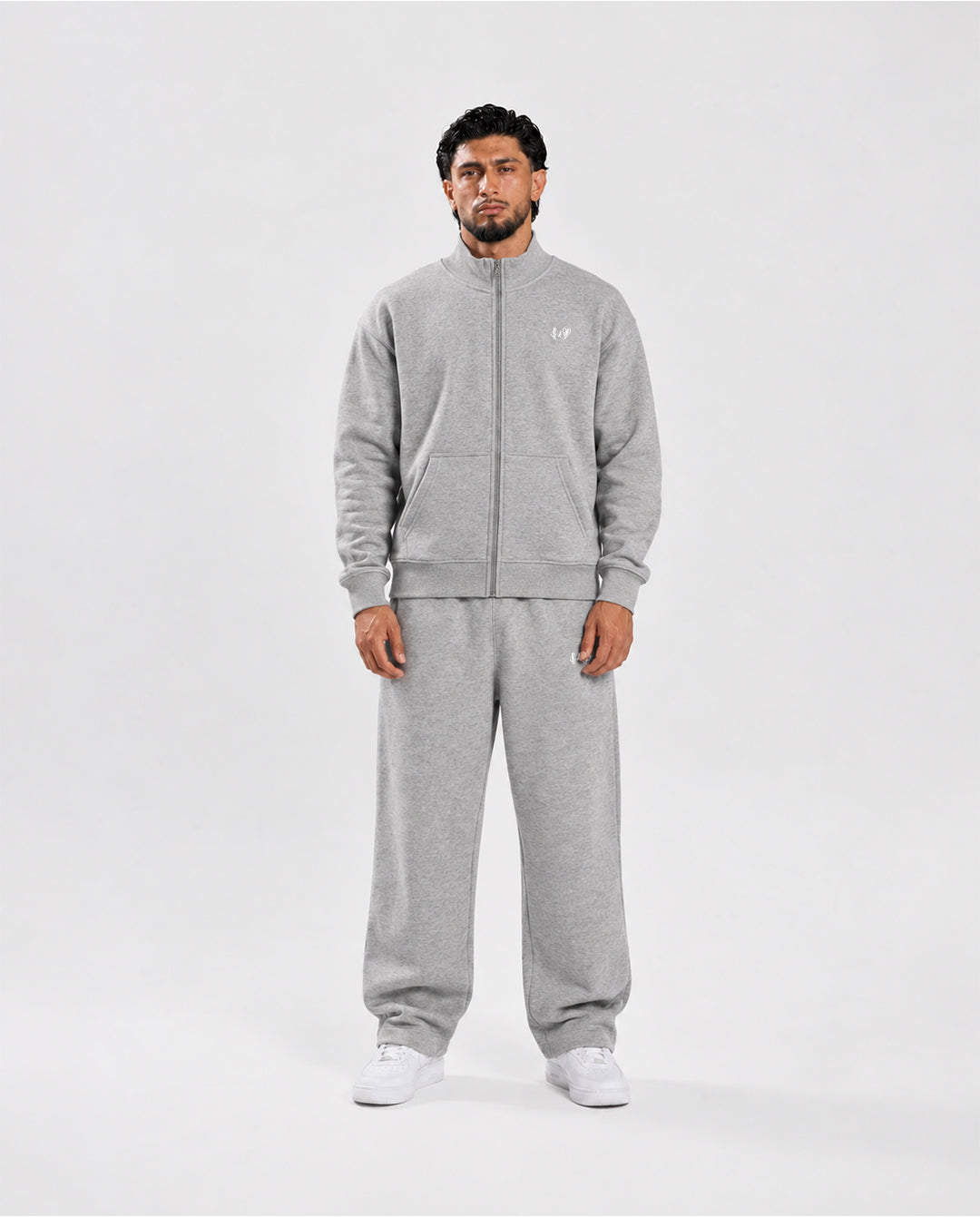 BASIC DARK GREY SWEAT-JACKET