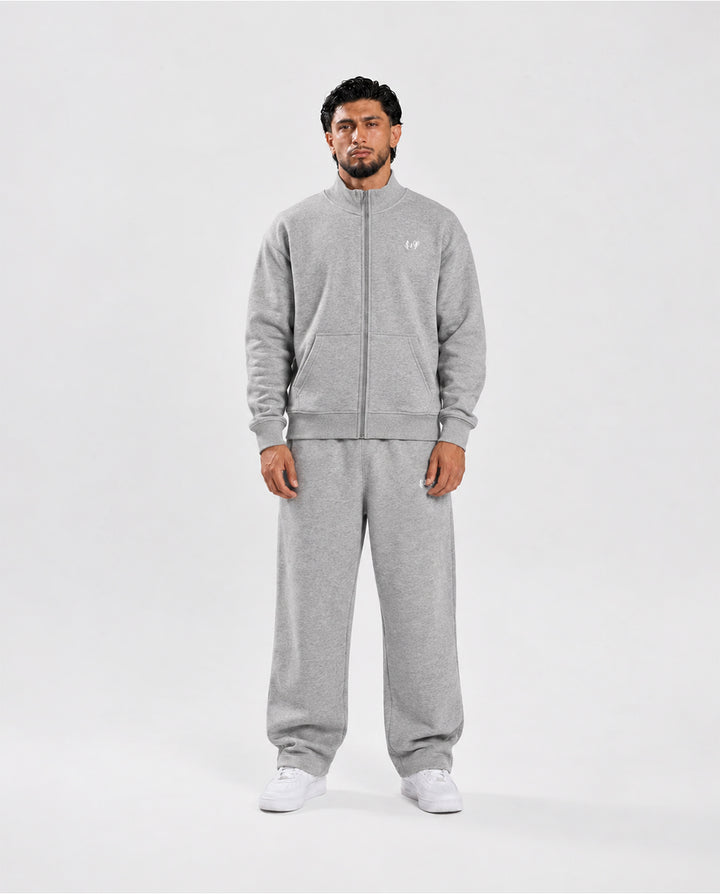 BASIC DARK GREY SWEAT-JACKET