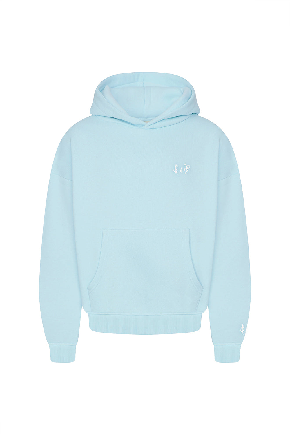 Basic Hoodie Baby Blue Logo