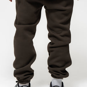 Basic Jogger Dark Brown Logo