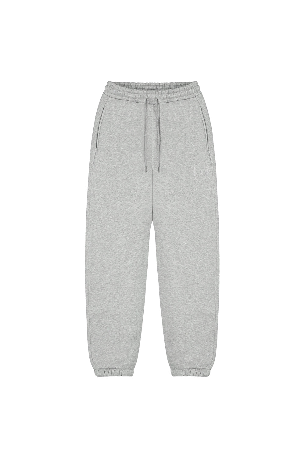 Basic Jogger Grey Melange Logo