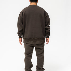 Basic Sweater Dark Brown Logo