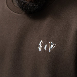 Basic Sweater Dark Brown Logo