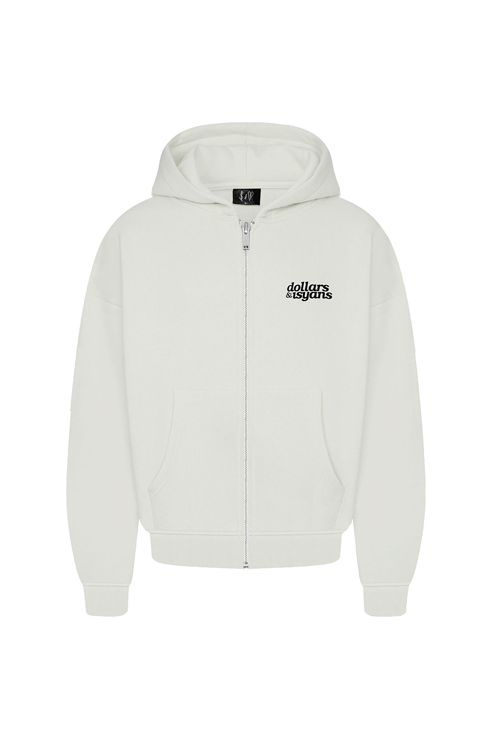 Basic Zip-Hoodie Off-White Font