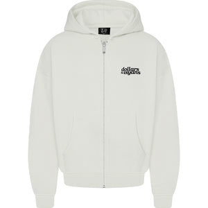 Basic Zip-Hoodie Off-White Font