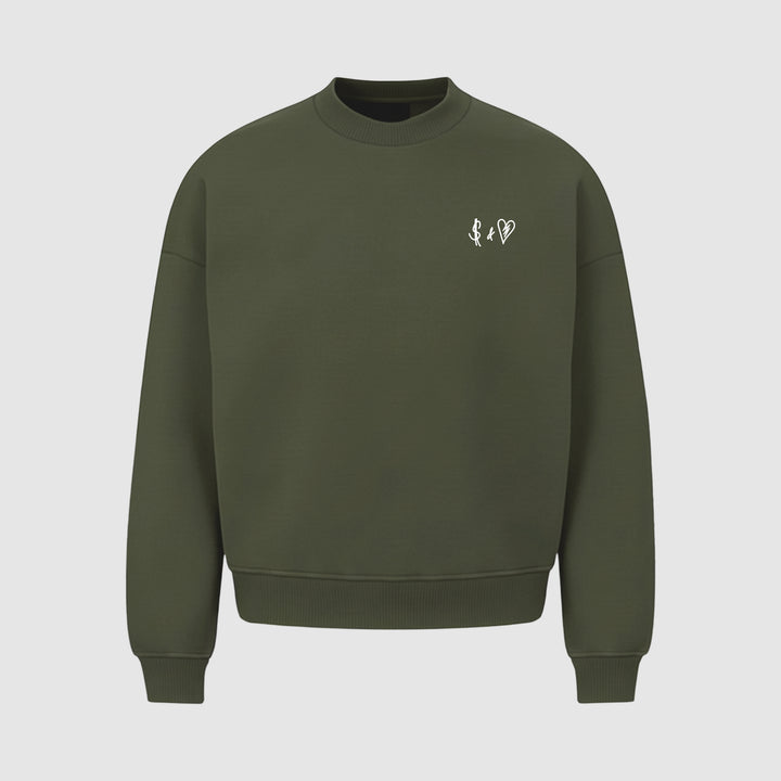 BASIC OLIVE GREEN SWEATER