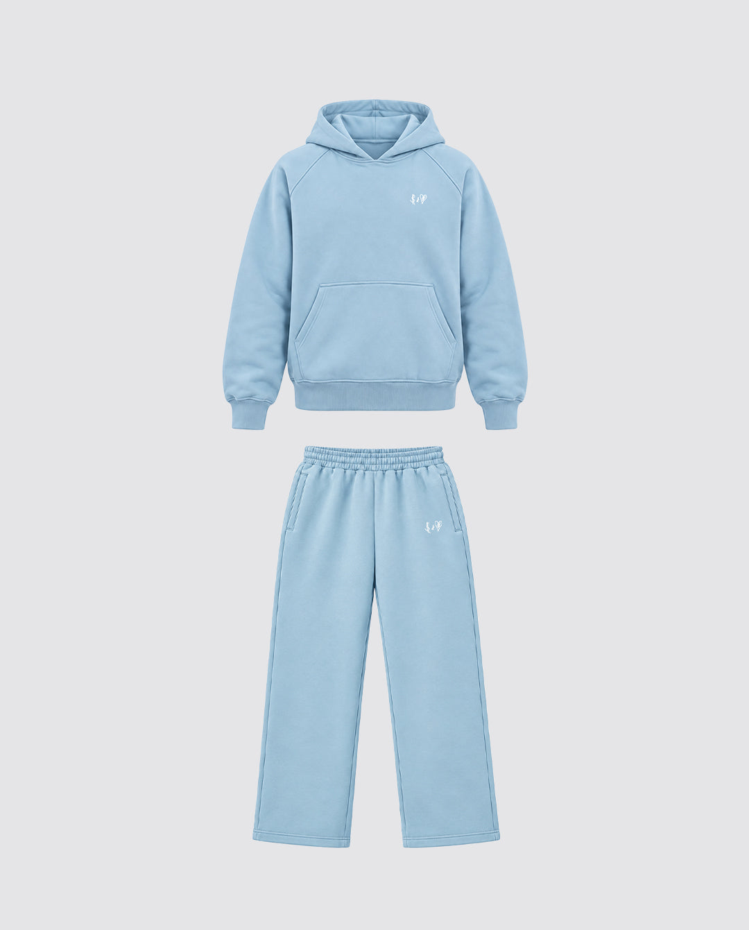 BASIC BABY BLUE TRACKSUIT WITH HOODIE