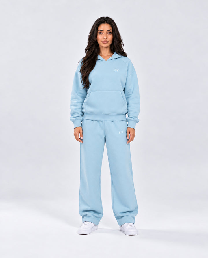 BASIC BABY BLUE TRACKSUIT WITH HOODIE