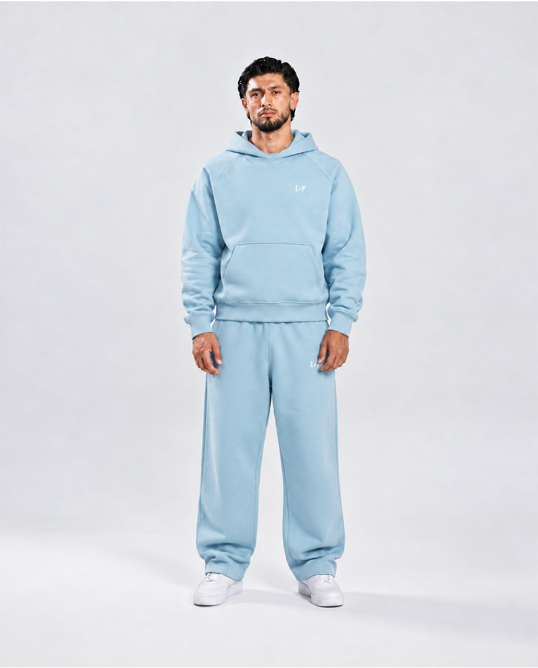 BASIC BABY BLUE TRACKSUIT WITH HOODIE