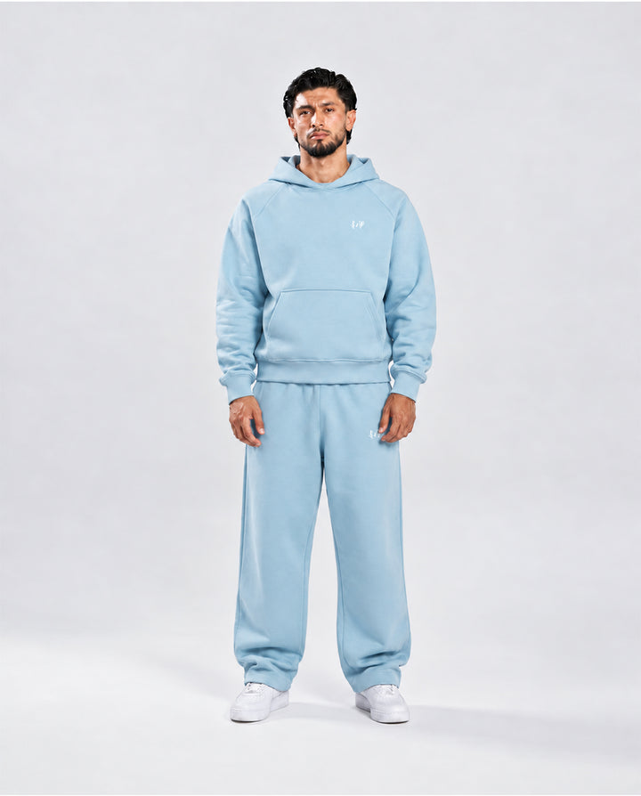 BASIC BABY BLUE TRACKSUIT WITH HOODIE