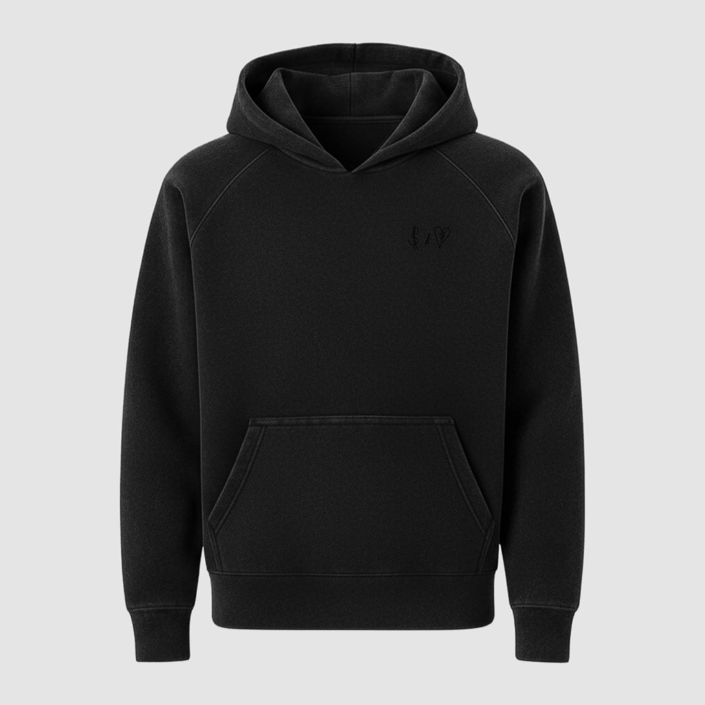 BASIC WASHED BLACK HOODIE