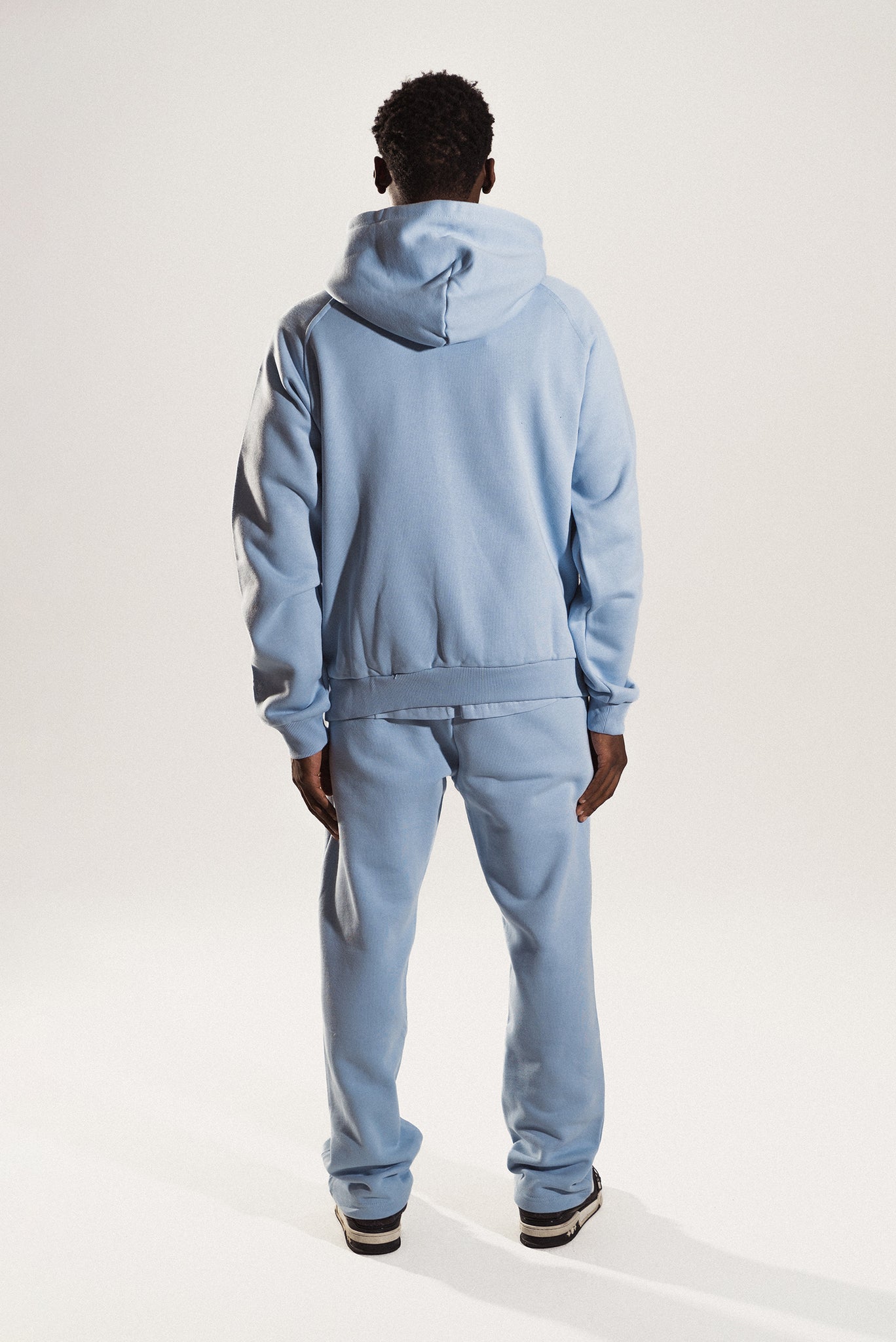 Basic Zip-Hoodie Baby Blue