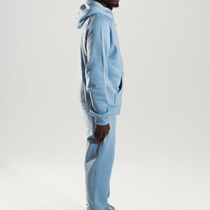 Basic Zip-Hoodie Baby Blue