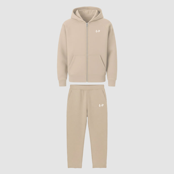 BASIC DESERT TRACKSUIT WITH ZIP-HOODIE