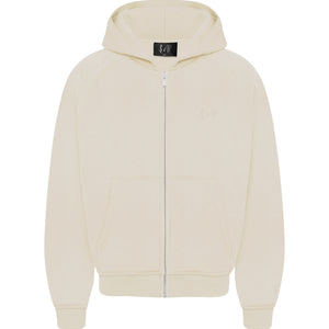 Basic Zip-Hoodie Beige