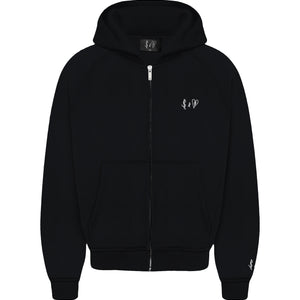 Basic Zip-Hoodie Black