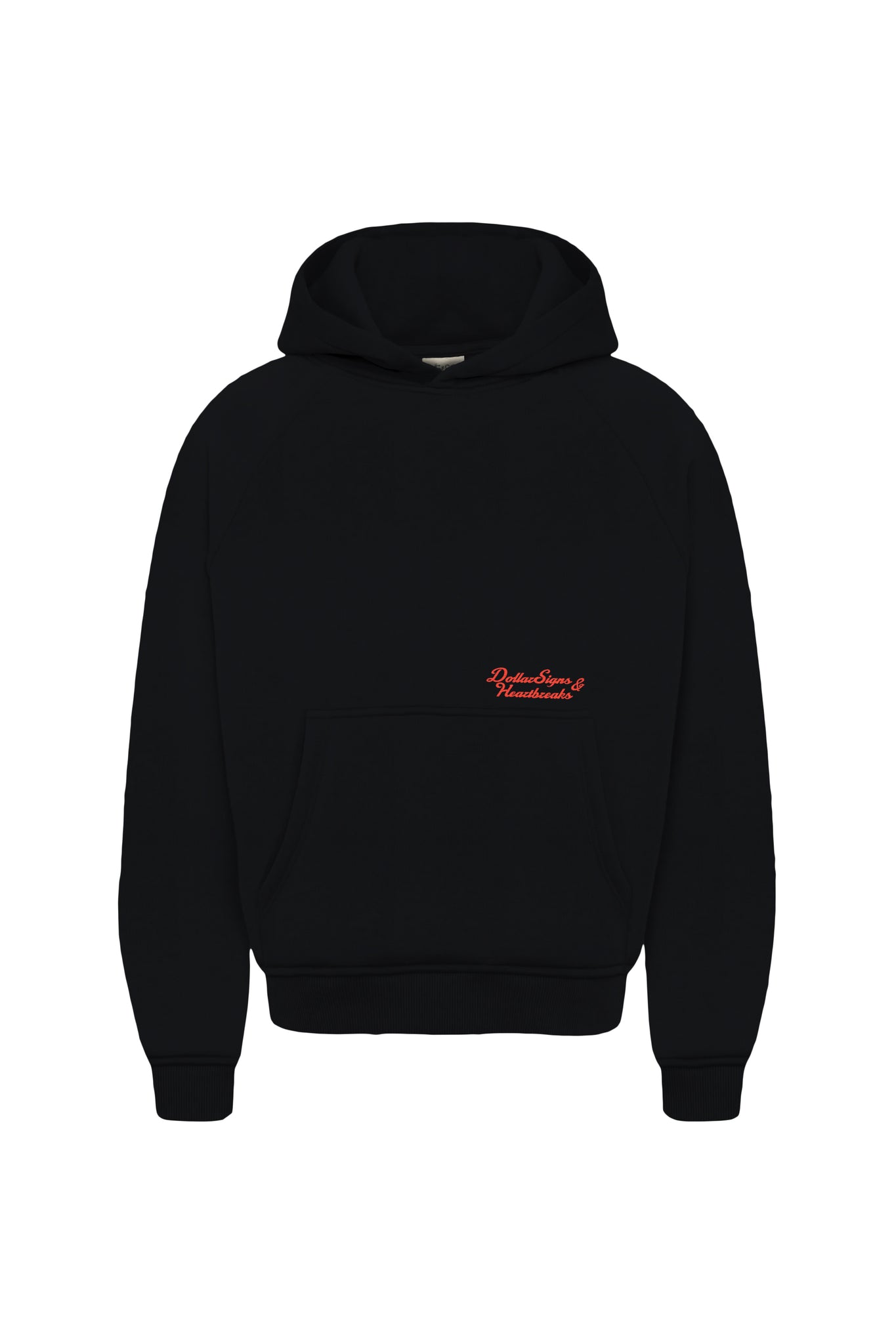 Red Paint Hoodie Black