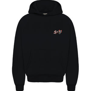 Small Rose Hoodie Black