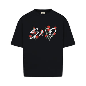 Rose T-Shirt Black